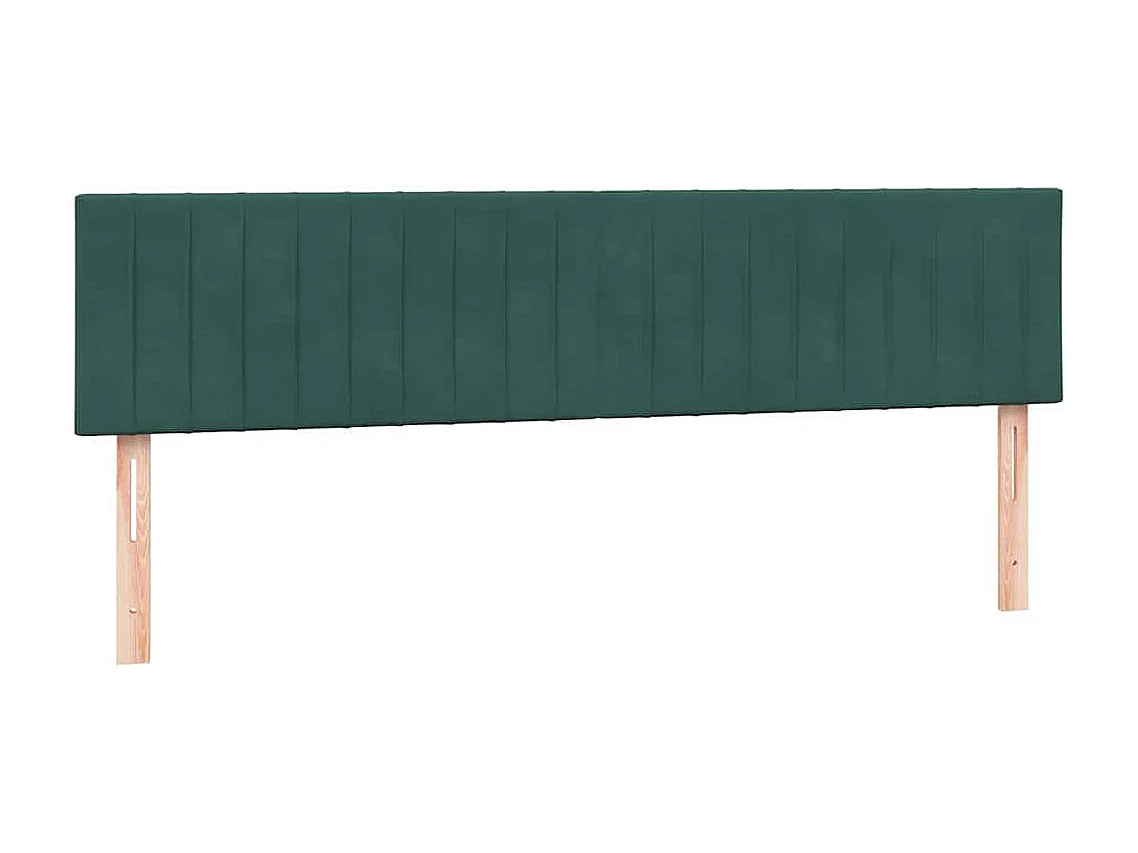 Cama box spring con colchón terciopelo verde oscuro 180x210 cm