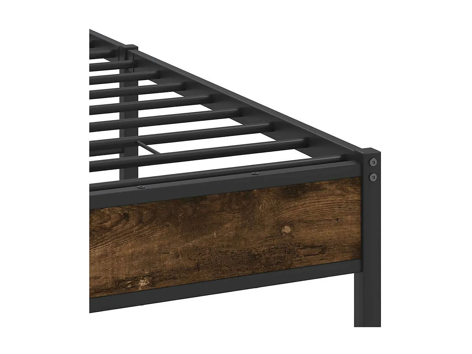Cadre de lit sans matelas chêne fumé 150x200 cm bois ingénierie