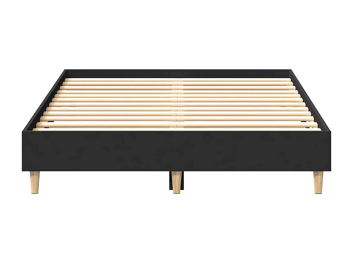 Cadre de lit sans matelas noir 120x200 cm