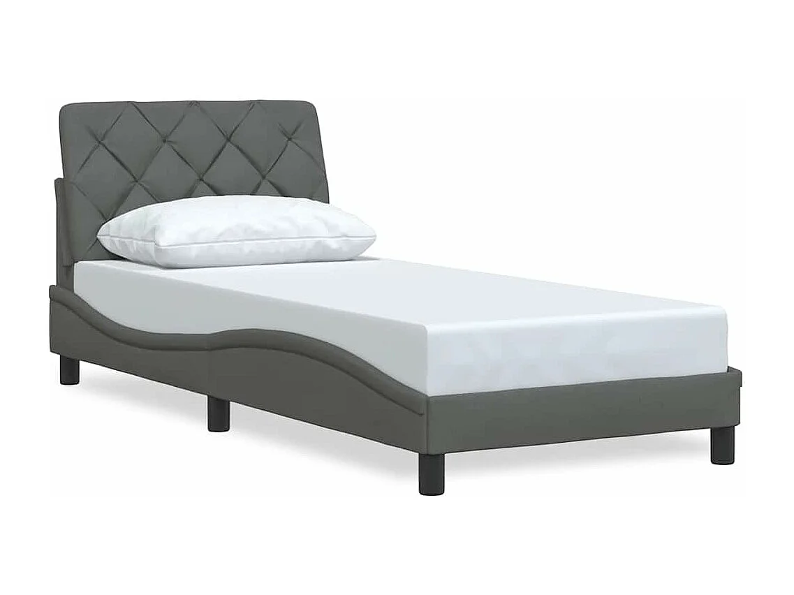 Bedframe zonder matras 80x200 cm stof donkergrijs