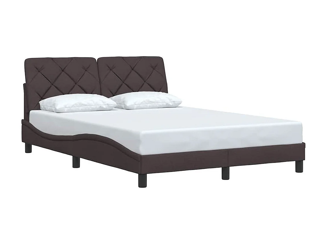 Bedframe zonder matras 120x200 cm stof donkerbruin