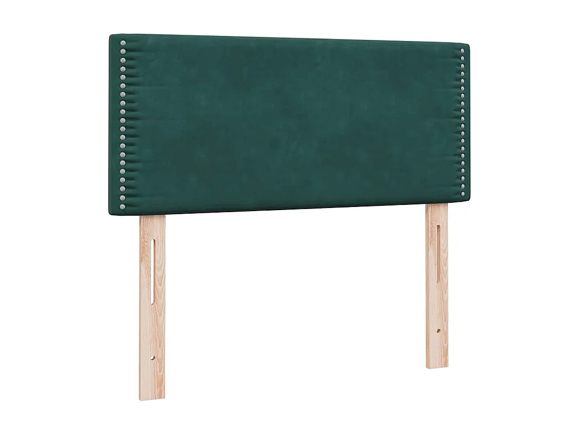 Boxspring met matras fluweel donkergroen 90x210 cm