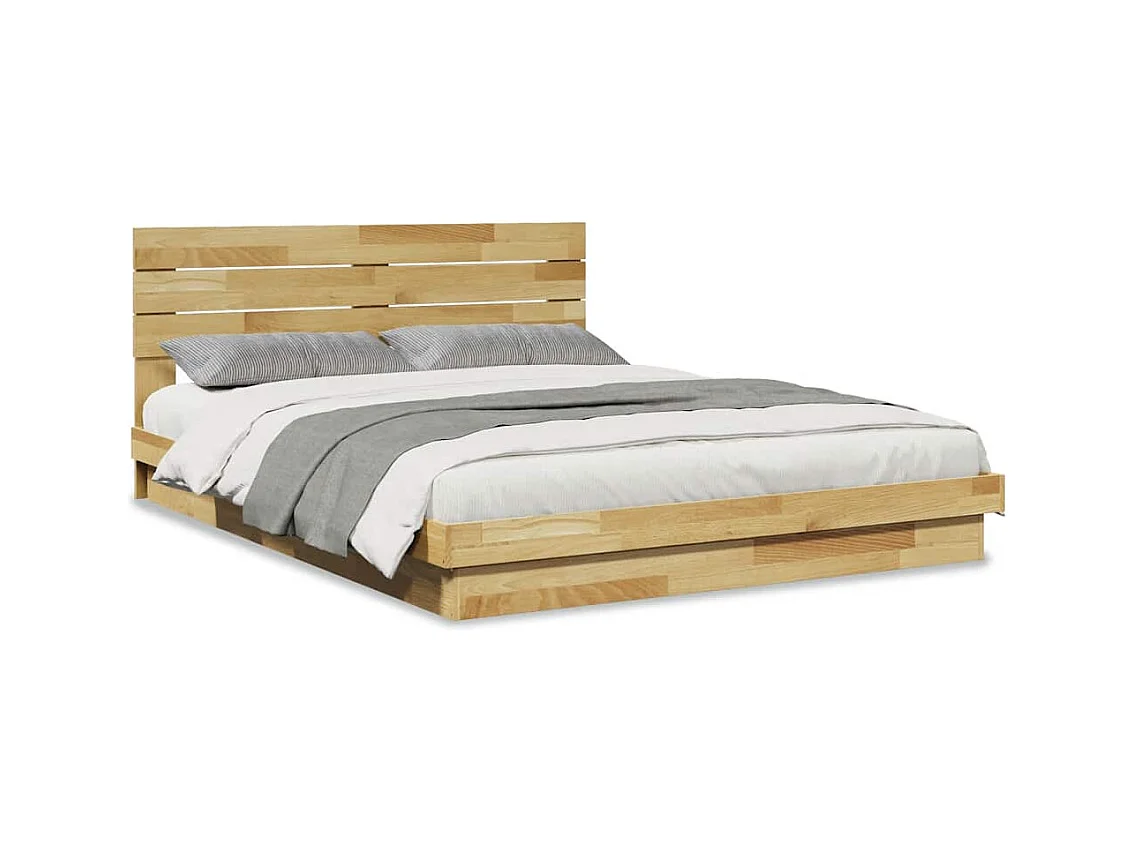 Cadre de lit avec tête de lit sans matelas 140x190 cm