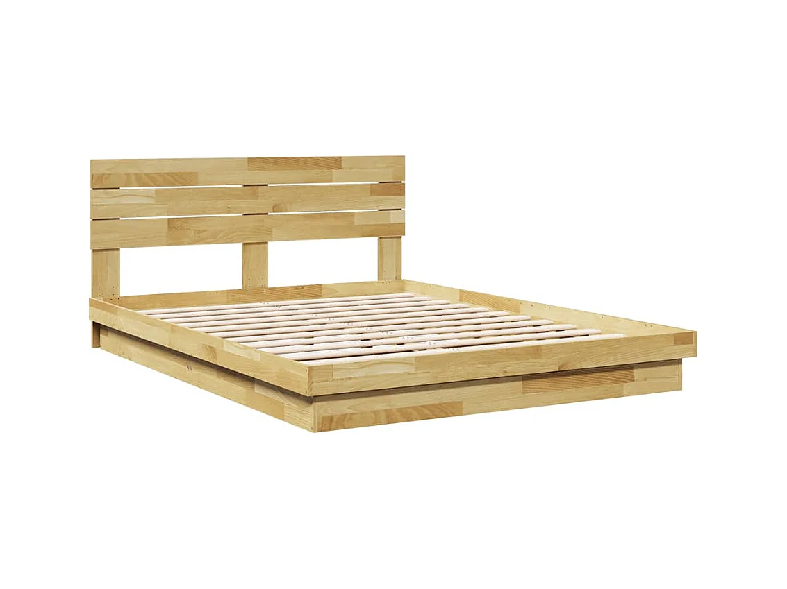 Cadre de lit avec tête de lit sans matelas 140x190 cm