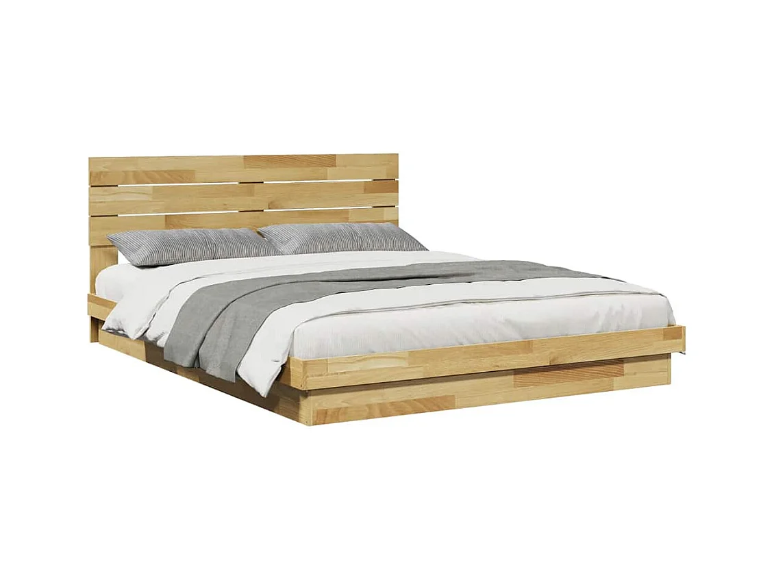 Cadre de lit avec tête de lit sans matelas 140x190 cm