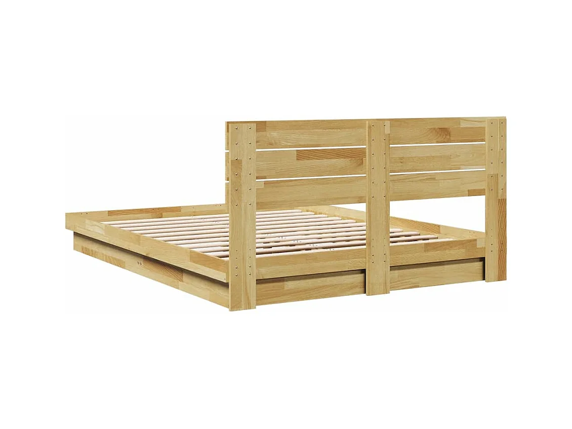Cadre de lit avec tête de lit sans matelas 140x190 cm