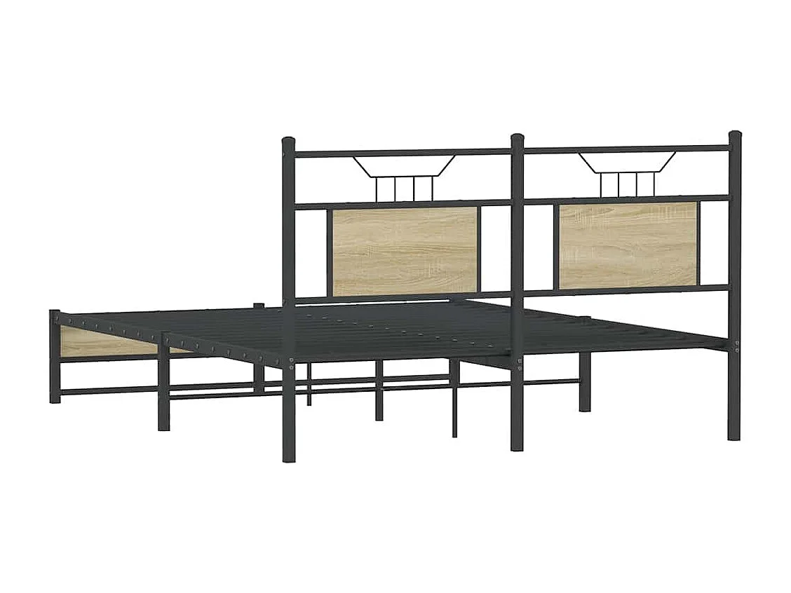 Cadre de lit sans matelas chêne sonoma 140x190 cm