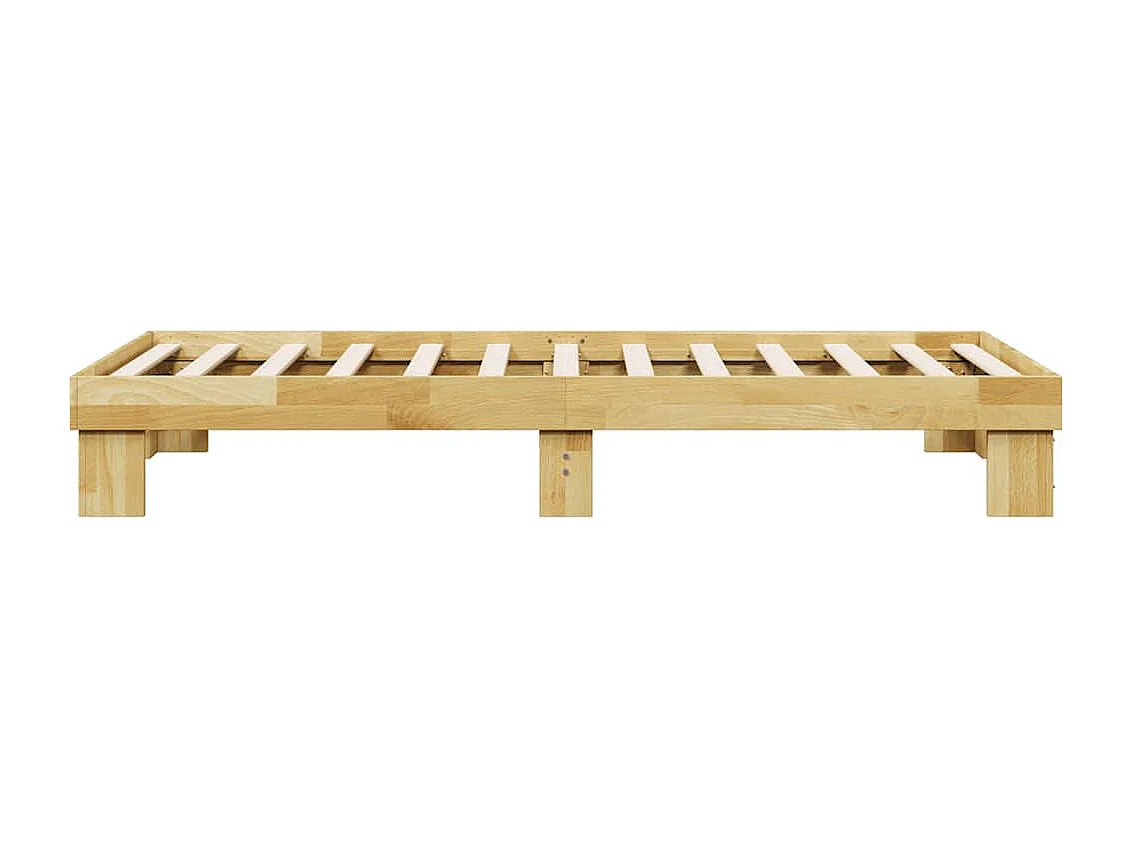 Cadre de lit sans matelas 90x200 cm bois massif de chêne