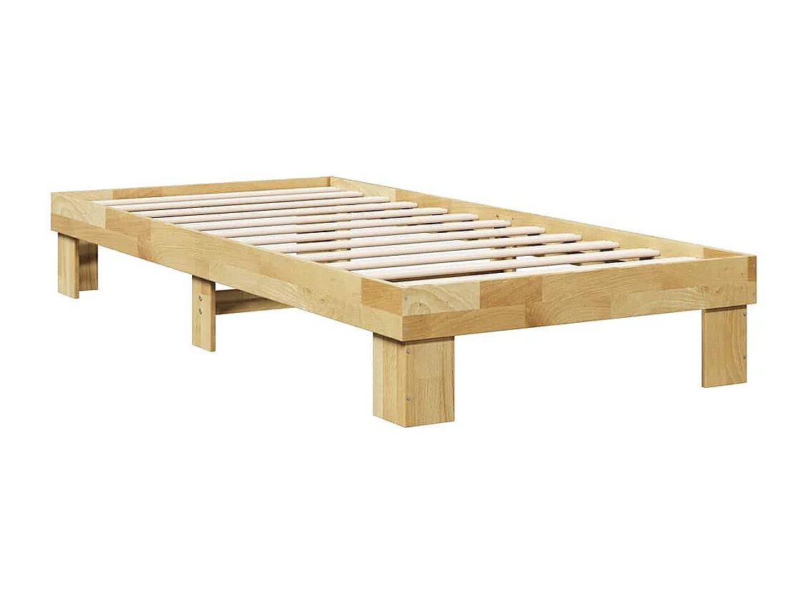 Cadre de lit sans matelas 90x200 cm bois massif de chêne