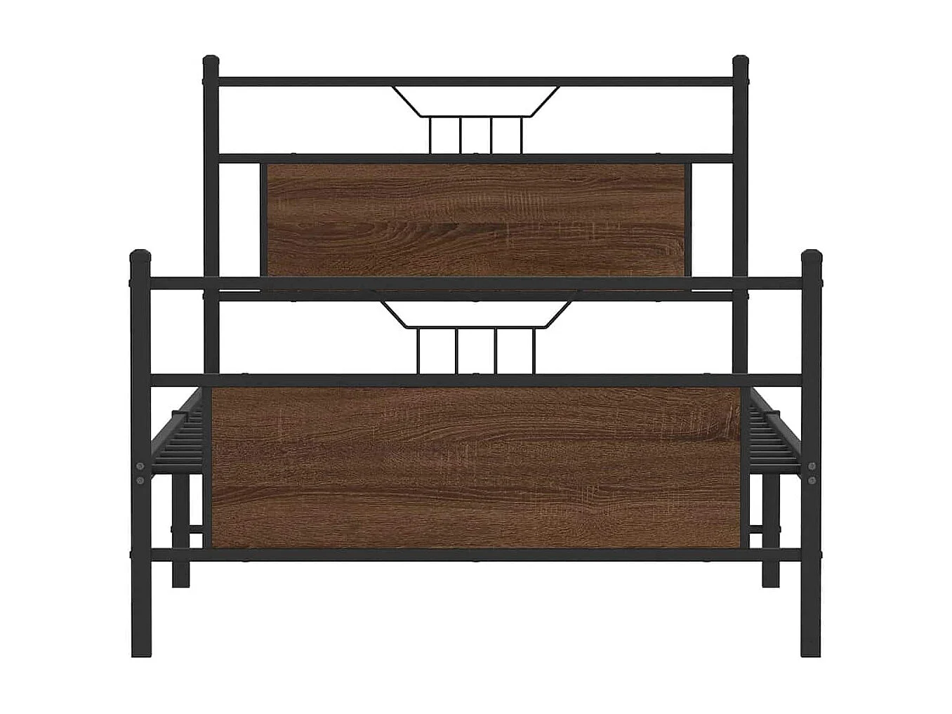 Estrutura de cama sem colchão 107x203 cm carvalho castanho