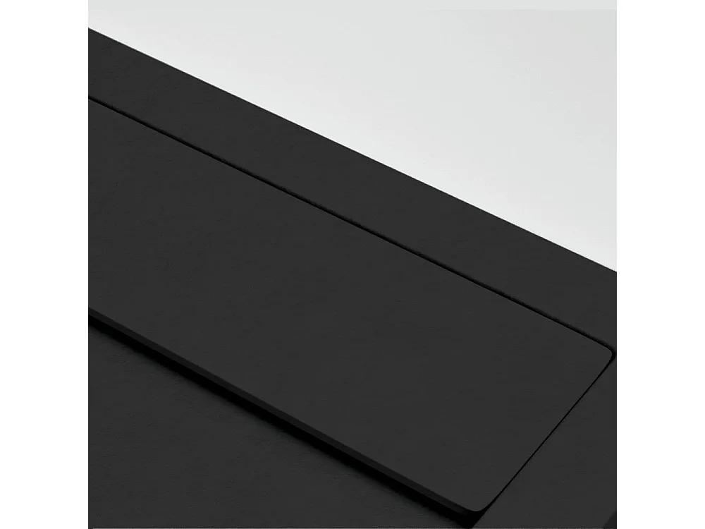 Piatto doccia ultrasottile 70 x 170 cm QUERA in resina finitura ardesia nero