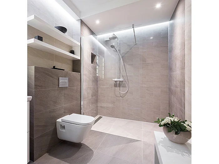 Piatto doccia da piastrellare MONOBOARD 1 pendenza con membrana impermeabile e scarico ultrapiatto 90 x 120 cm