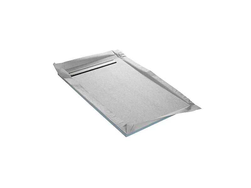 Piatto doccia da piastrellare MONOBOARD 1 pendenza con membrana impermeabile e scarico ultrapiatto 90 x 120 cm