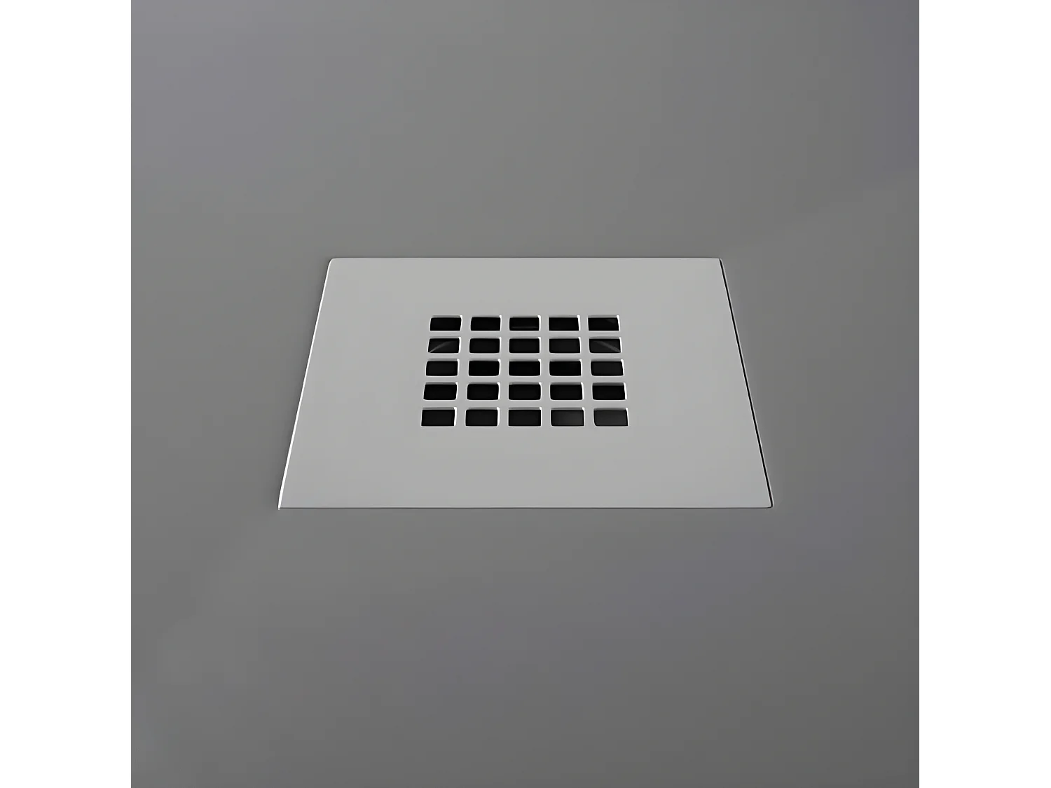 Mineralguss-Duschwanne extra flach ONDA Schieferoptik ANTHRAZIT 70x70 cm