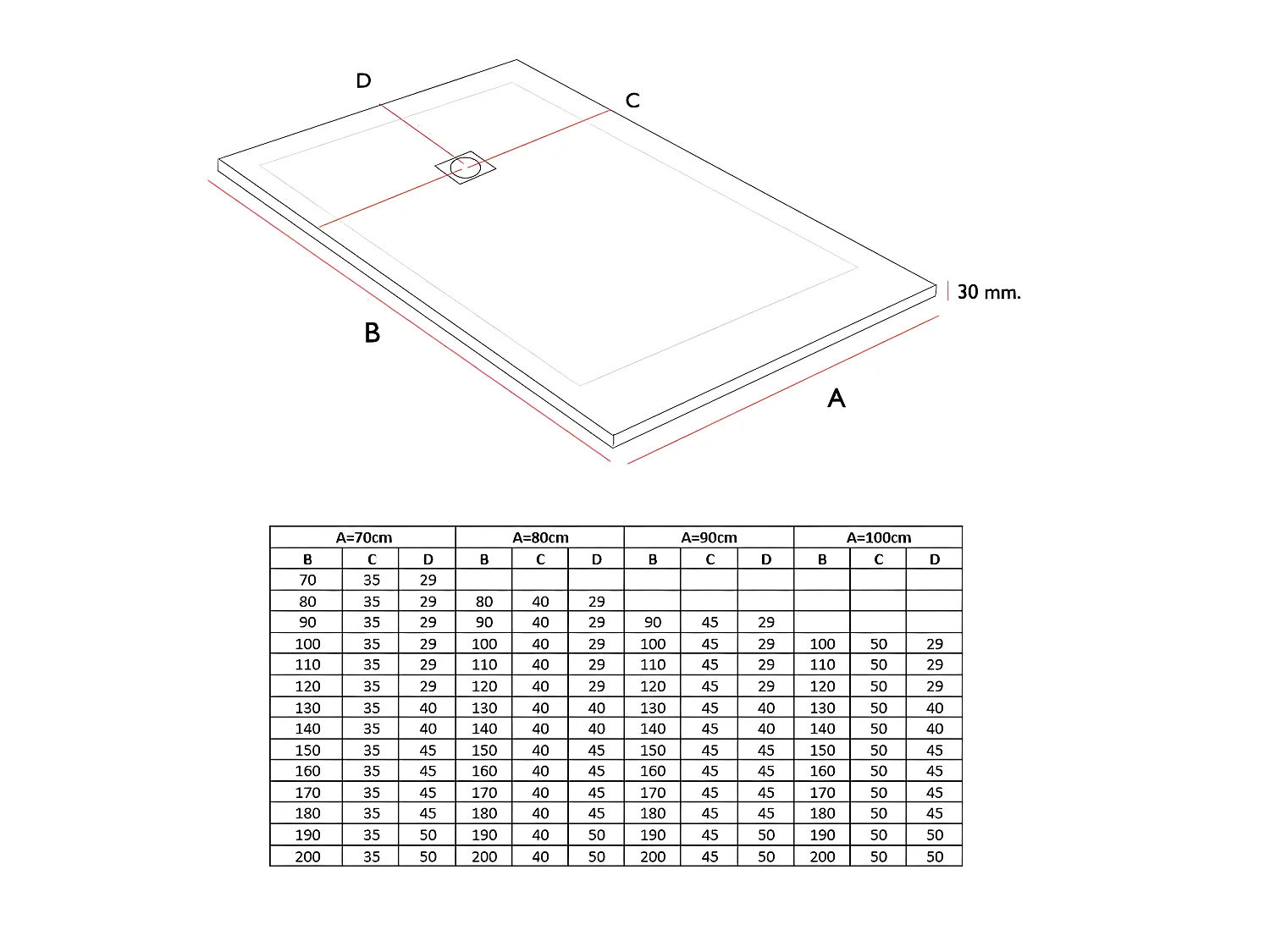 Mineralguss-Duschwanne extra flach ONDA Schieferoptik ANTHRAZIT 70x70 cm
