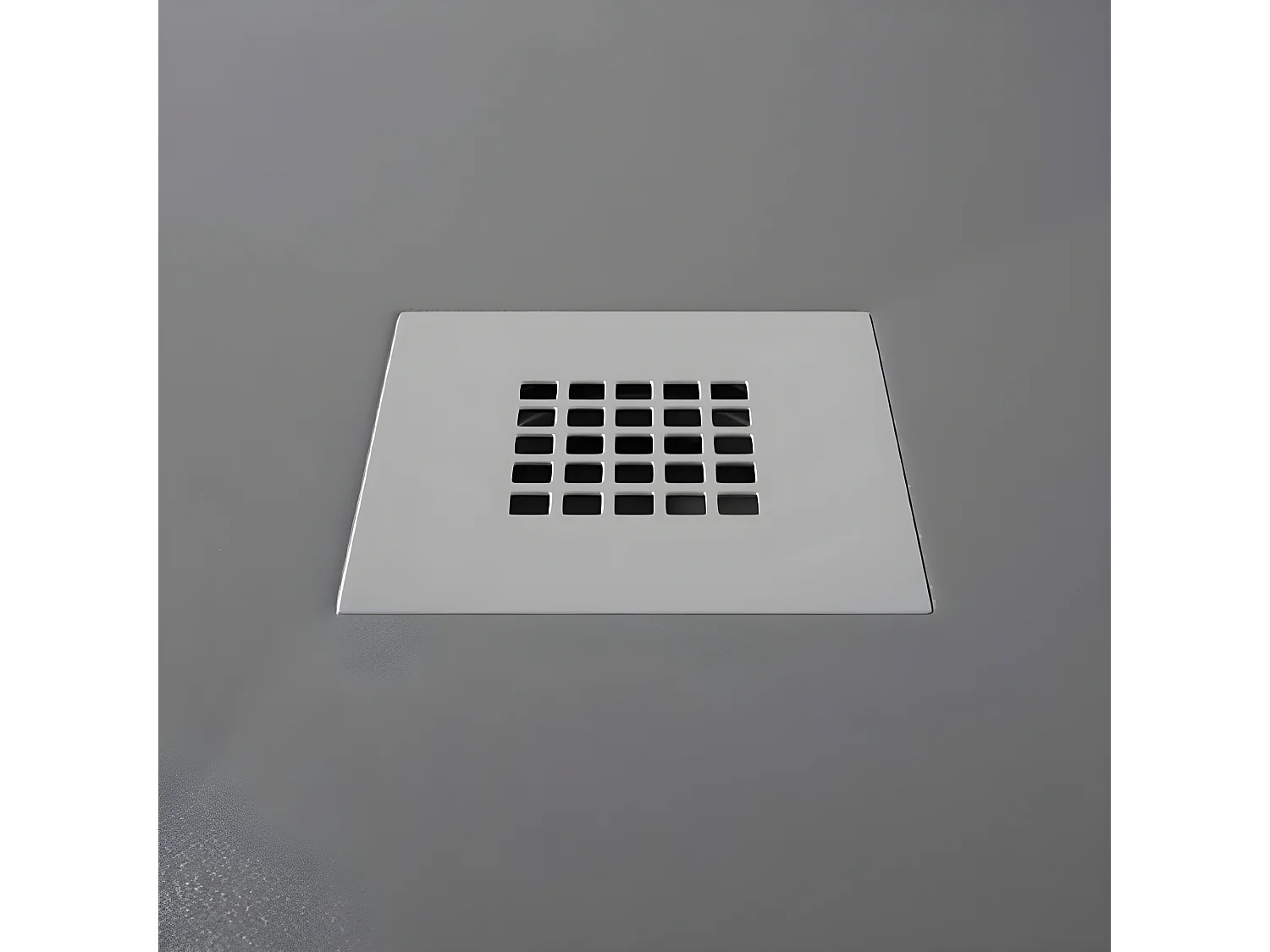 Mineralguss-Duschwanne extra flach ONDA Schieferoptik ANTHRAZIT 70x70 cm