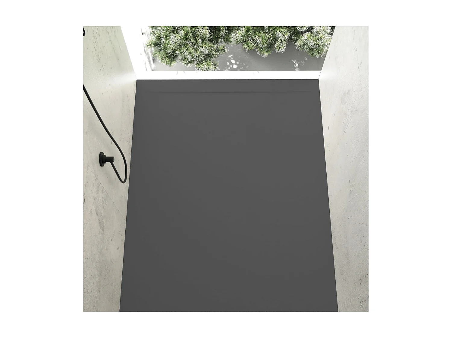 Plato de ducha resina COVER ANTRACITA  70x200cm