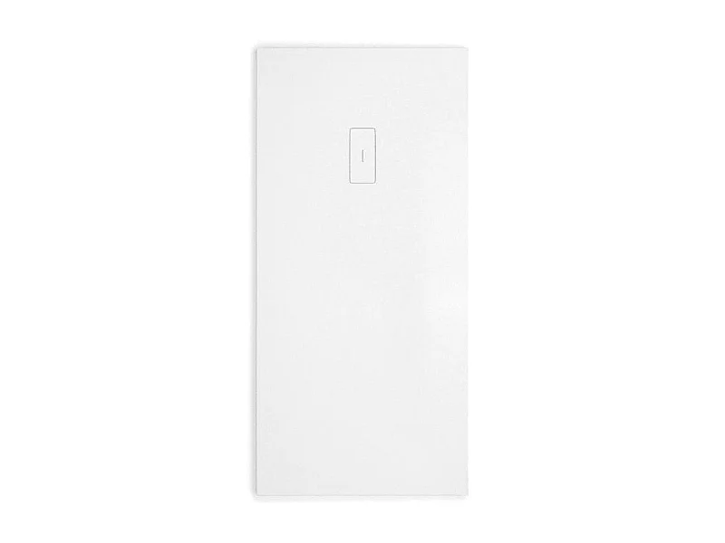 Piatto doccia ultrasottile 70 x 170 cm FUSENCE in resina finitura ardesia bianco