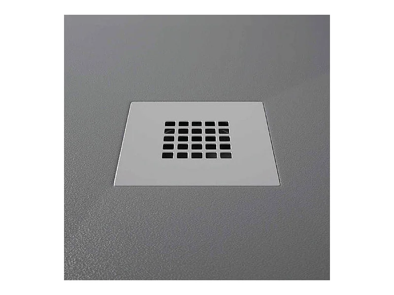Plato de ducha pizarra ONDA ANTRACITA  100x130 cm rejilla inox