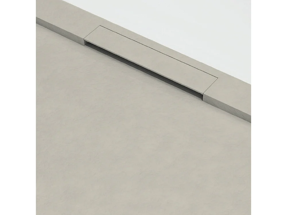 Piatto doccia ultrasottile 80 x 110 cm COSME in resina finitura ardesia sabbia