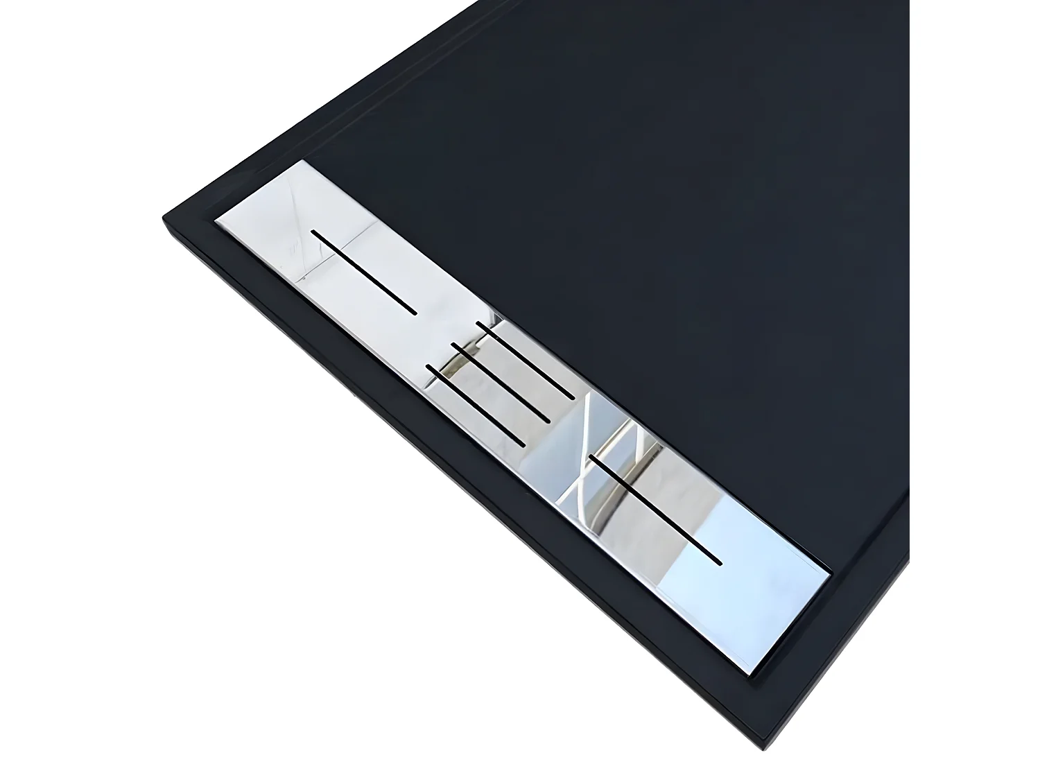 Piatto doccia ultrasottile 90 x 170 cm LUCIA in SoliCast® finitura ardesia nero