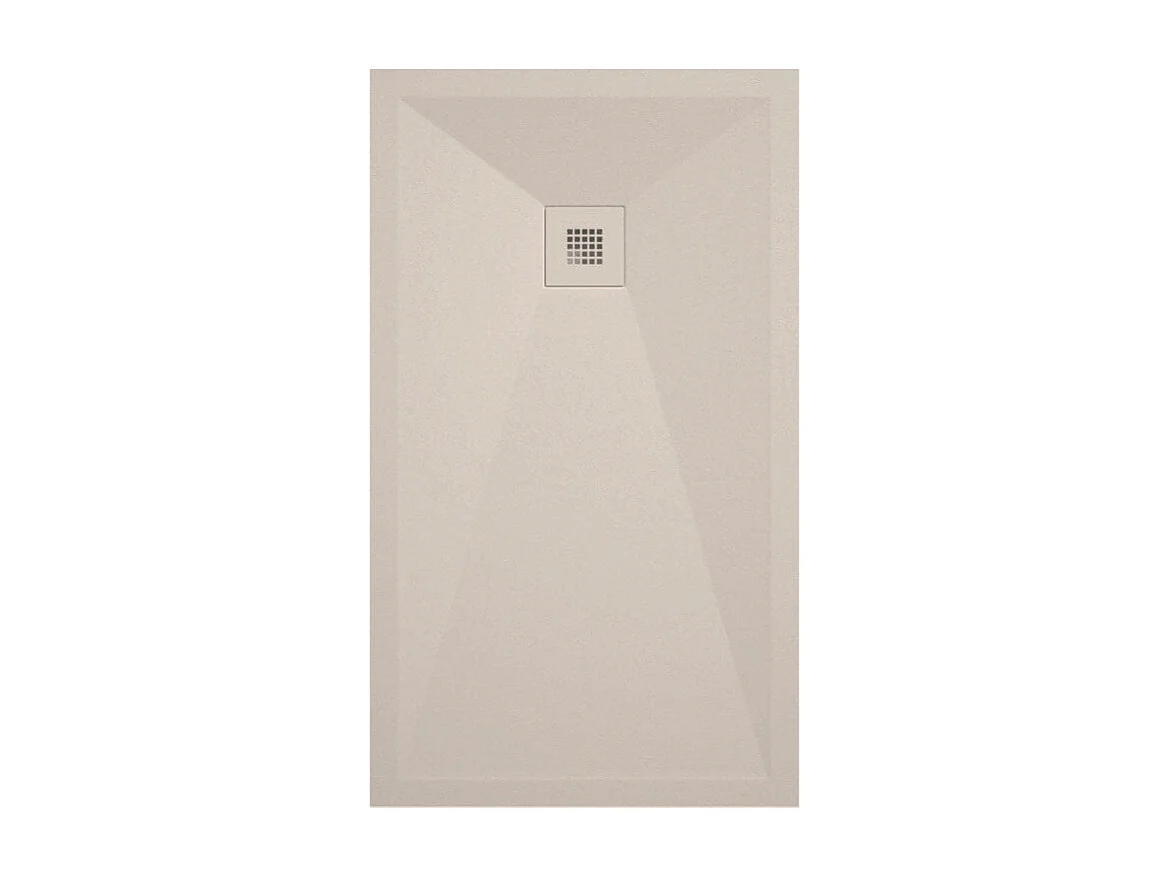 Plato de ducha pizarra ONDA CREMA  80x110 cm rejilla color