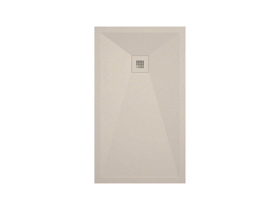 Mineralguss-Duschwanne extra flach ONDA Schieferoptik SAND 80x200 cm
