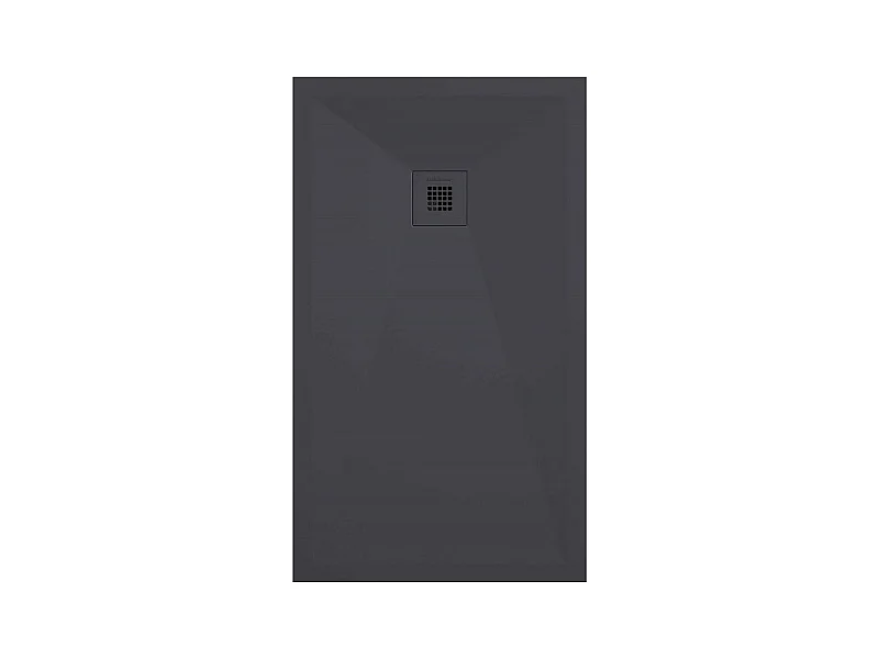 Mineralguss-Duschwanne extra flach ONDA Schieferoptik ANTHRAZIT 80x110 cm