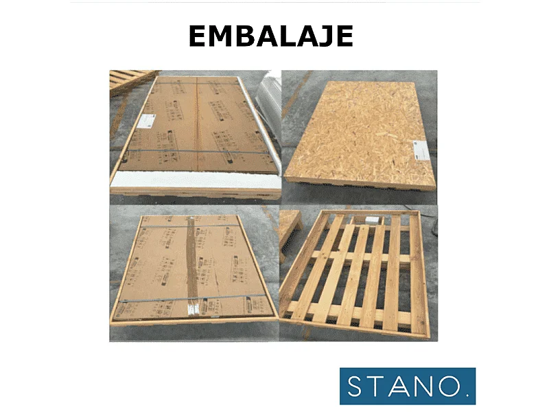 Piatto doccia ultrasottile 80 x 150 cm MARIANA in resina finitura ardesia sabbia