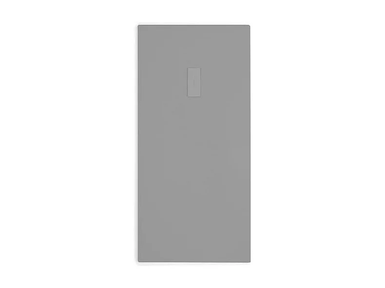 Mineralguss-Duschwanne extra flach FUSION Schieferoptik GRAU 90x140cm