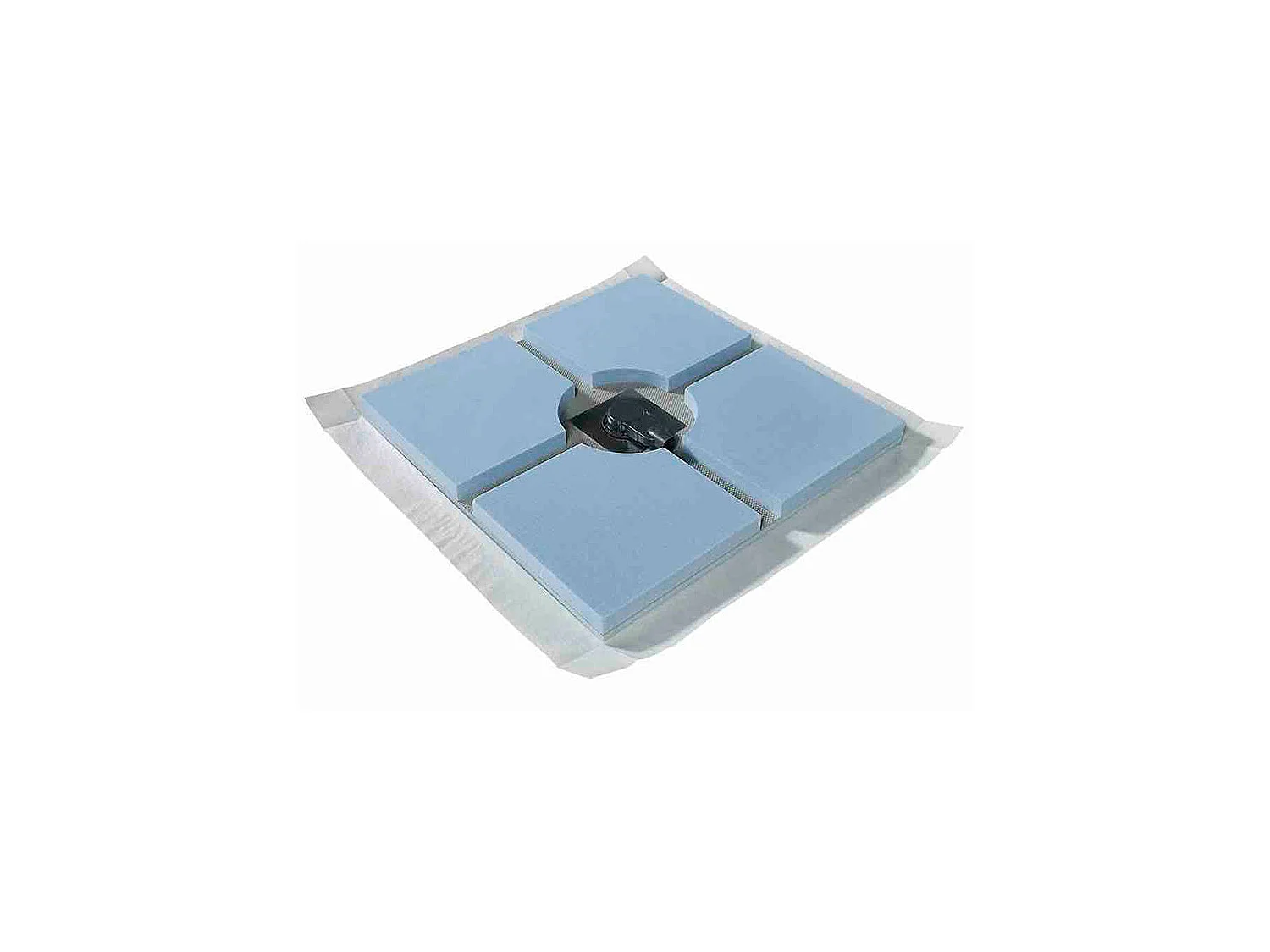 Piatto doccia da piastrellare COMPACTBORD 4 pendenze con tappetino impermeabile e scarico ultrapiatto 90 x 120 cm