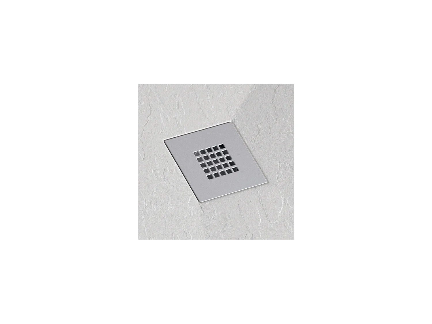 Plato de ducha pizarra ONDA BLANCO  70x130 cm rejilla inox