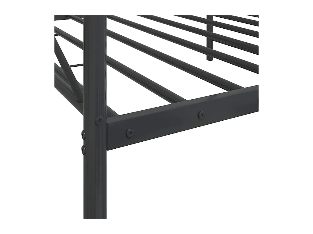 Lit de jour sans matelas noir 100x190 cm acier