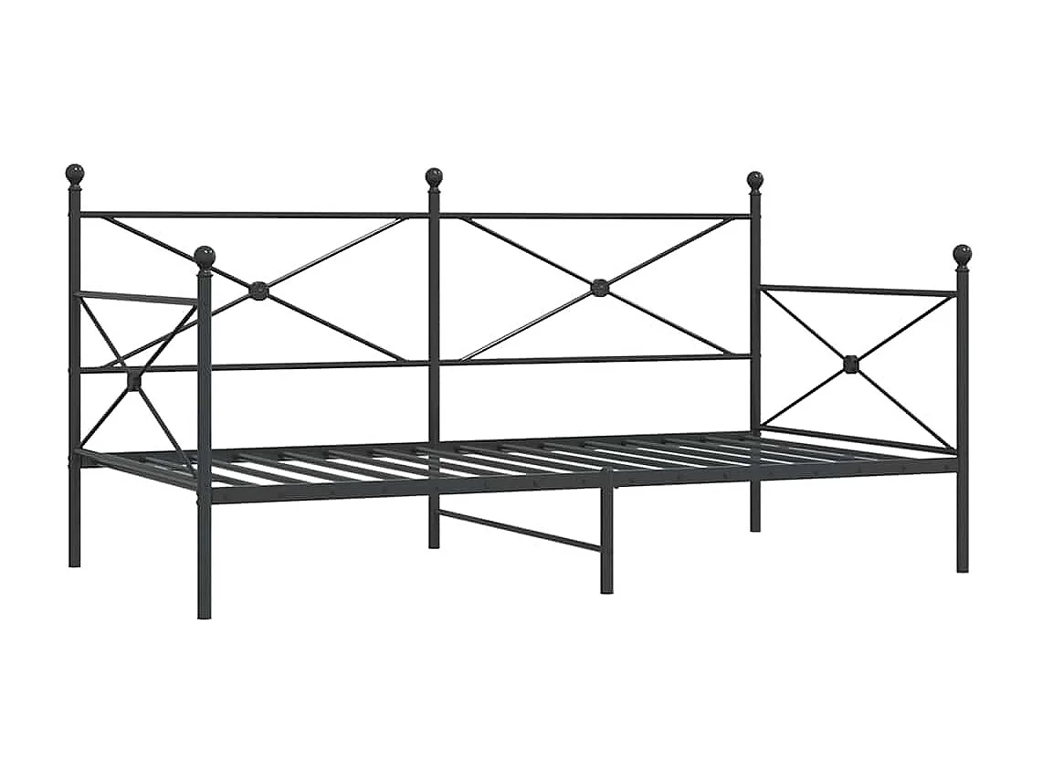 Diván sin colchón acero negro 100x190 cm