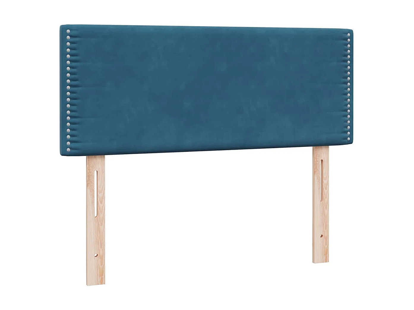 Cama com molas/colchão 120x210 cm veludo azul-escuro