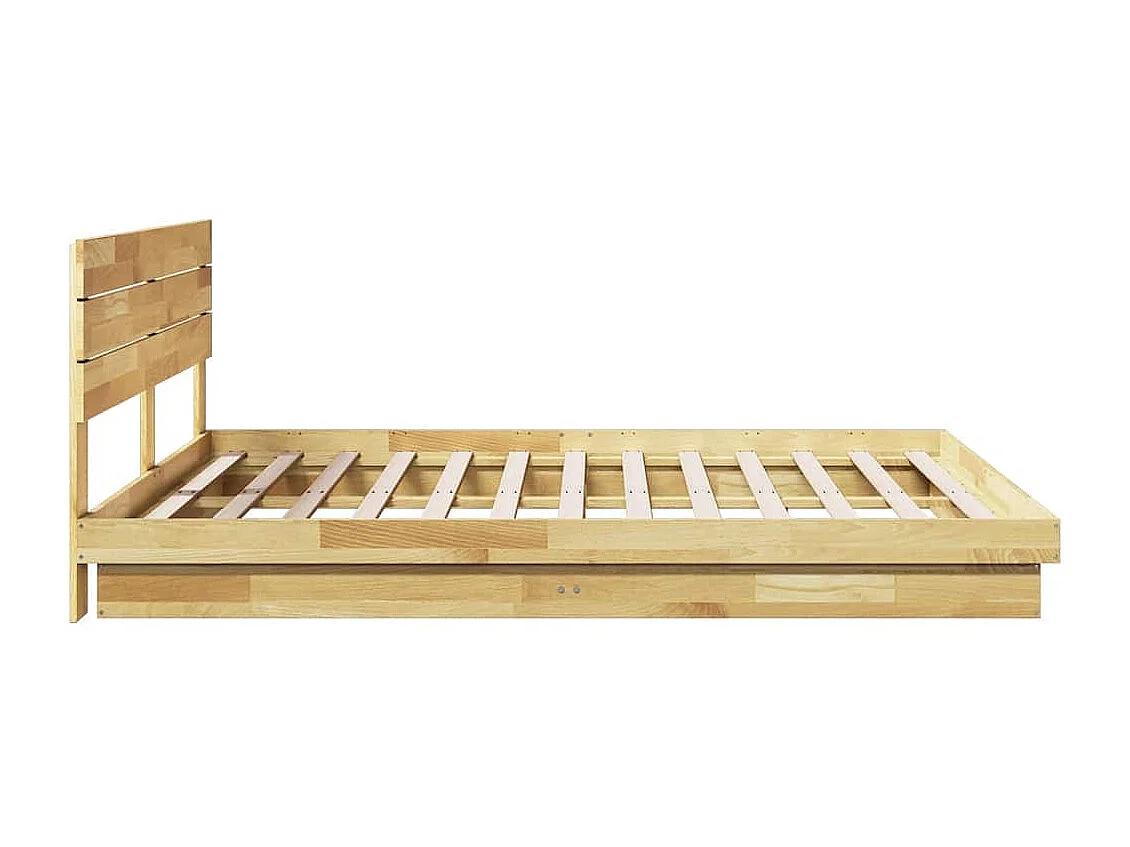 Cadre de lit avec tête de lit sans matelas 200 x 200 cm