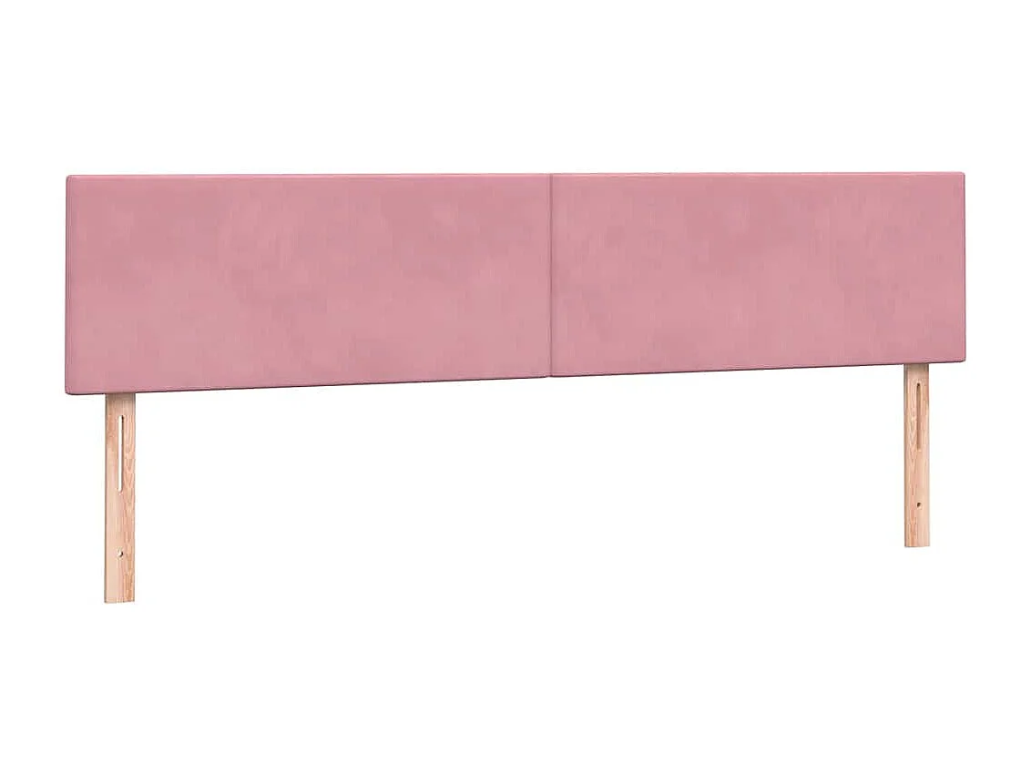 Cama box spring con colchón terciopelo rosa 180x210 cm