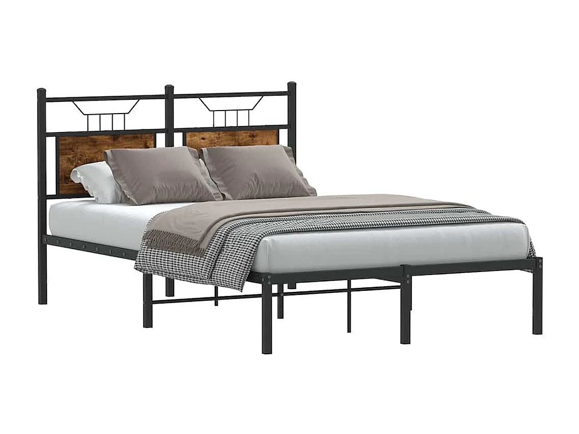 Bedframe zonder matras hout gerookt eikenkleurig 120x200 cm