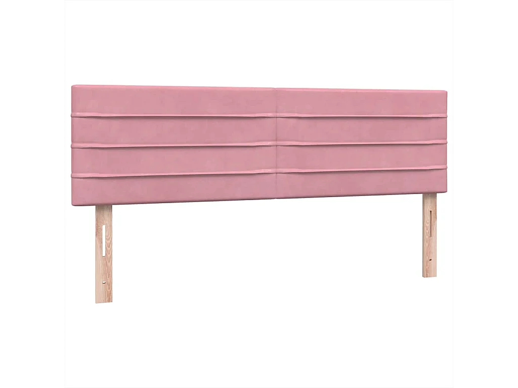 Boxspring met matras fluweel roze 140x210 cm