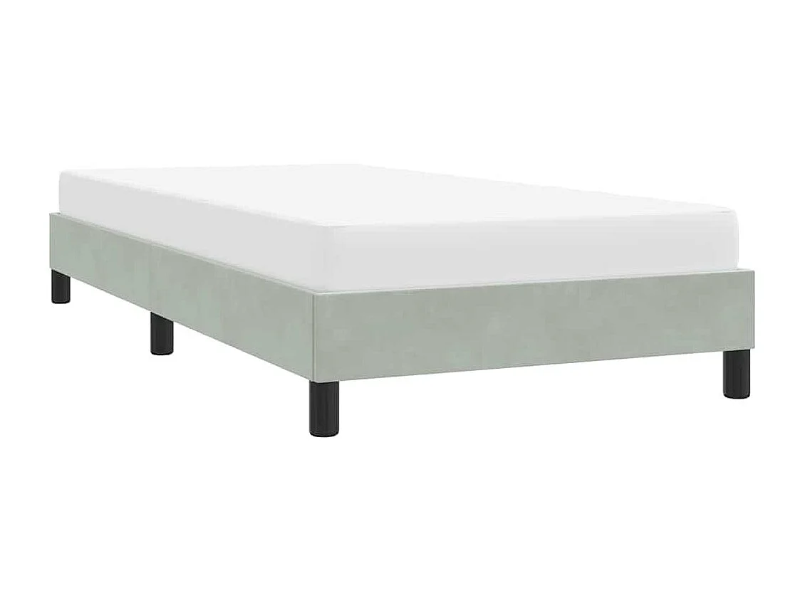Bedframe zonder matras 100x220 cm fluweel lichtgrijs