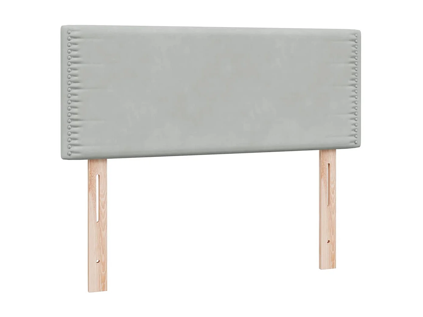 Boxspring met matras fluweel lichtgrijs 120x220 cm