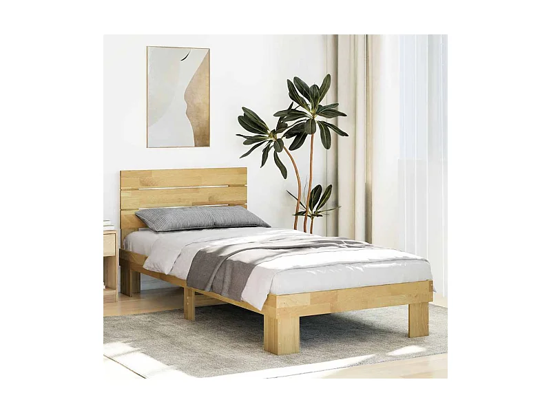 Cadre de lit avec tête de lit sans matelas 90x200 cm