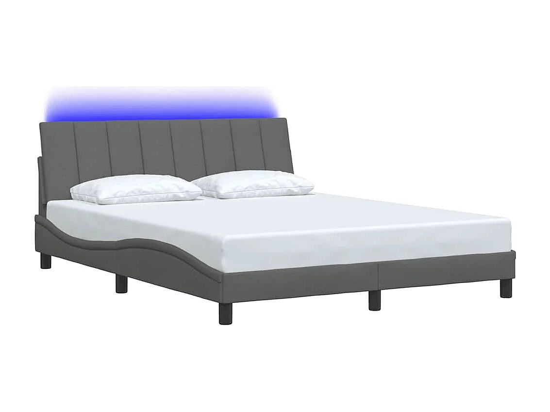 Bedframe zonder matras "Hanko" stof donkergrijs 160x200 cm