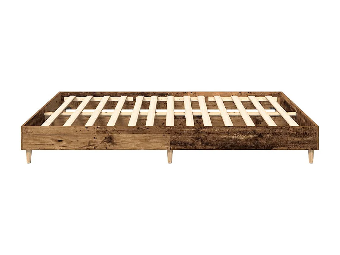 Cadre de lit sans matelas vieux bois 180x200 cm bois ingénierie