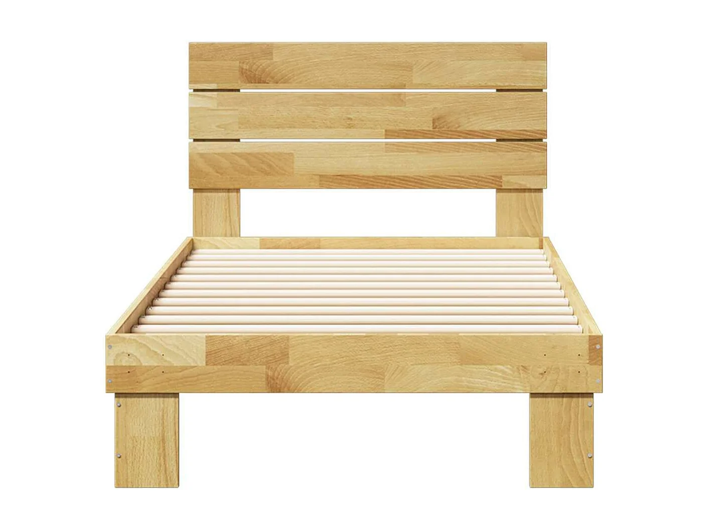 Bedframe hoofdeinde zonder matras 90x190 cm massief hout eiken