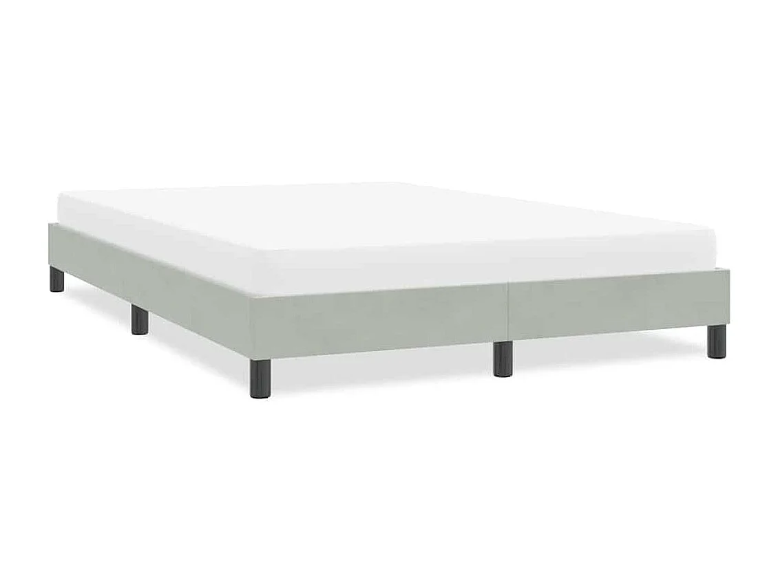 Bedframe zonder matras 140x210 cm fluweel lichtgrijs