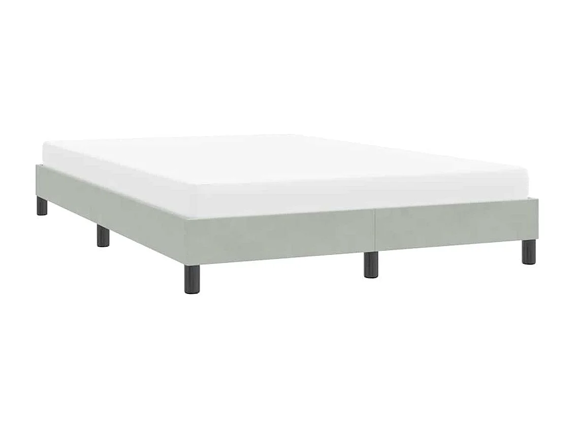 Bedframe zonder matras 140x210 cm fluweel lichtgrijs