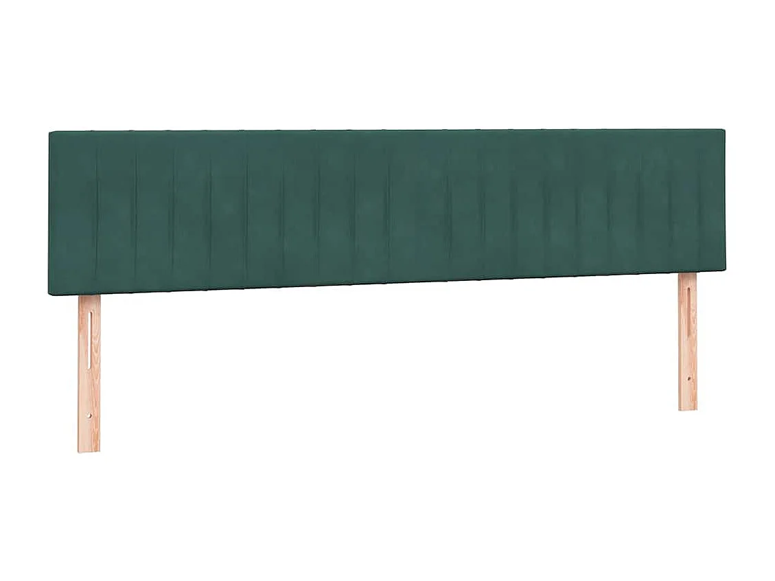 Cama box spring con colchón terciopelo verde oscuro 180x210 cm