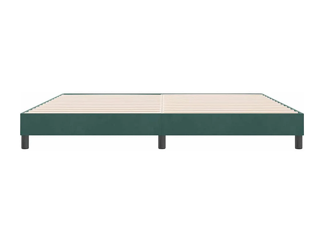 Cadre de lit sans matelas vert foncé 180x210 cm velours