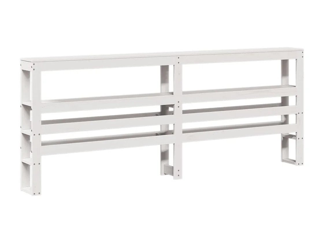 Bedframe met hoofdeinde zonder matras 180x200 cm wit